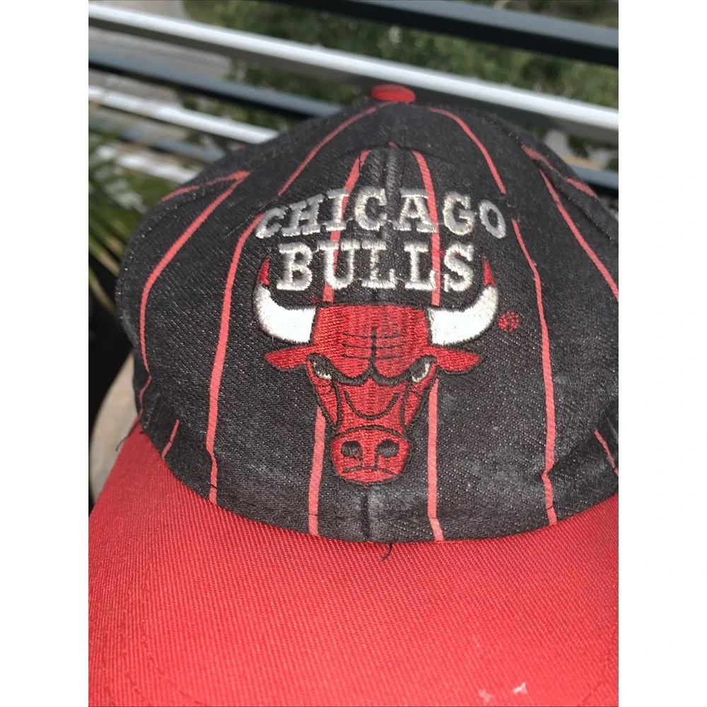 Set Of 2 Rare Vintage Chicago Bulls Hat Worn Hat With Defects NBA Basketball Hat